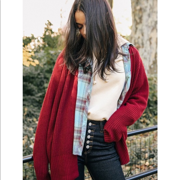 Urban Outfitters Sweaters - RED UO Blake Cardigan